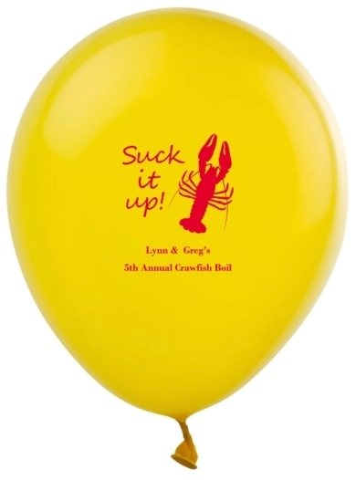 Crawfish Suck It Up Latex Balloons